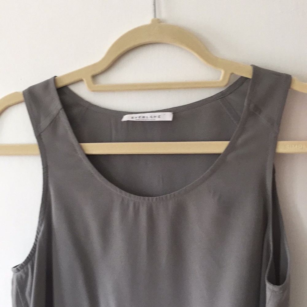 Gray Silk Top